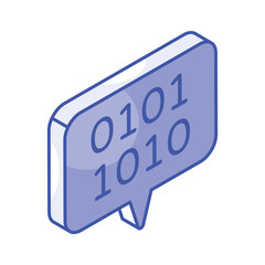 Binary Messages Icon vector design, Suitable for mobile apps