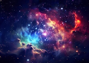 Night sky Nebula galaxies space. Astronomy concept