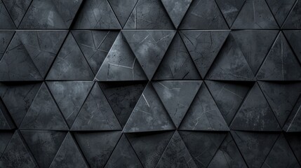A black wall covered in triangles, suitable for modern design projects