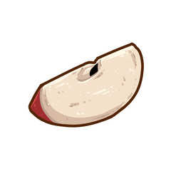 Apple slice Vector Illustration
