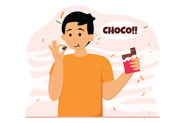 World Chocolate Day Flat Design