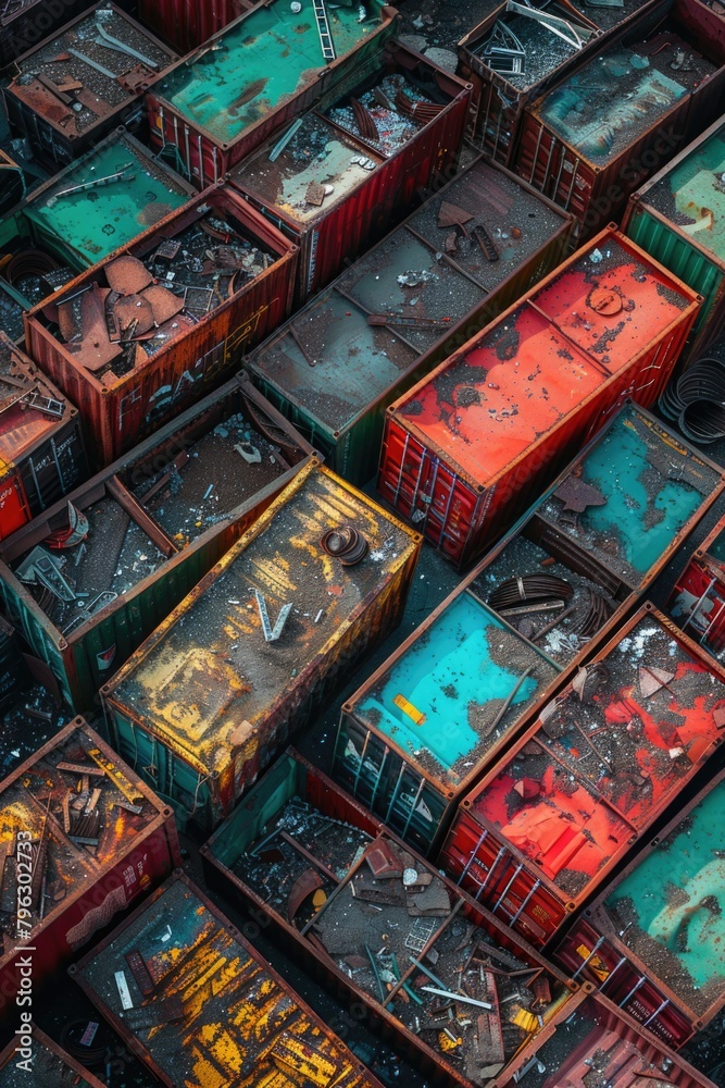Aufkleber a stack of boxes. suitable for logistics and storage concepts