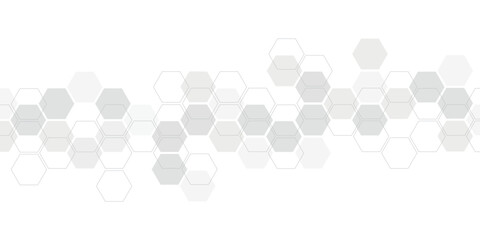 Hexagon pattern. Vector monochrome background. Texture of geometric shapes, hexagons. Lines, dots, cells, honeycombs.