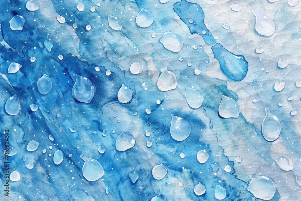 Poster close up of water droplets on a surface, perfect for background use