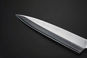 Chef's Knife on Dark Background. Sleek and Modern Design Professional Cutlery. 