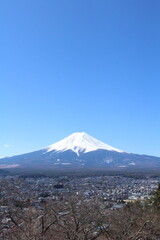 Mount fuji with blue sky in Japan