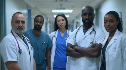 A group of doctors standing next to each other. Suitable for medical and healthcare concepts