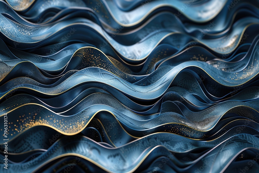 Poster Close up view of a wave pattern, suitable for backgrounds