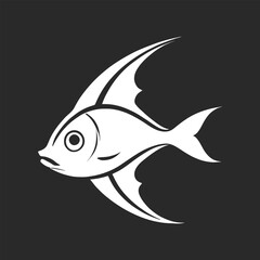 Fish icon, vector illustration.