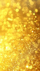 Abstract yellow bokeh lights background with defocused blur for creative artistic designs