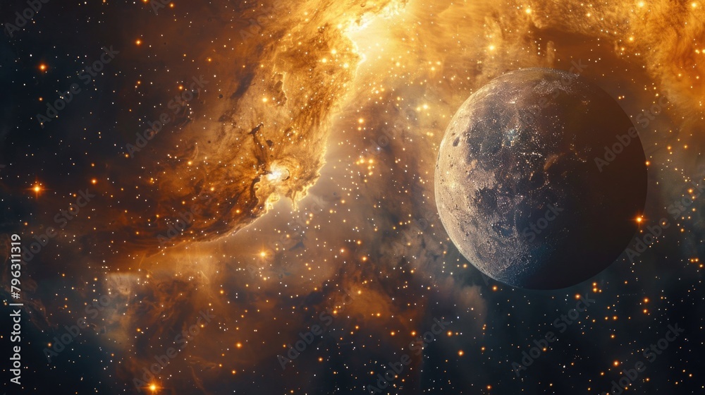 Aufkleber A stunning view of a planet in outer space. Perfect for science and astronomy projects