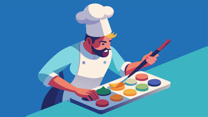 With a flick of a brush the artist blends bold colors on their palette just as the chef mixes rich flavors in a pot both indulging in the