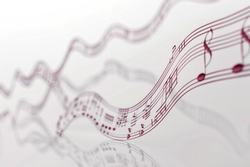 Group of musical notes on a white background. Suitable for music related projects - obrazy, fototapety, plakaty