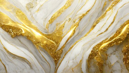 background, "Radiant Marble Splendor: Abstract White & Gold Texture"