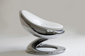 Futuristic Vanity stool Isolated on white