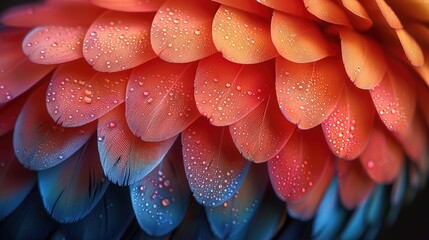 Obraz premium Macro Close-Up of Hummingbird's Iridescent Feathers.