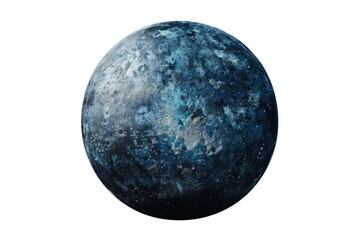 A close up of a blue moon on a white background. Perfect for astronomy enthusiasts