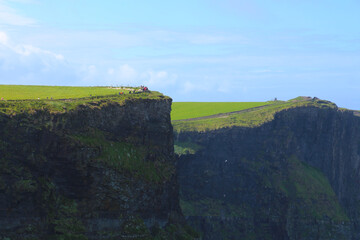 The world famous Cliffs of Moher are located on the west coast of the main island of Ireland in County Clare       