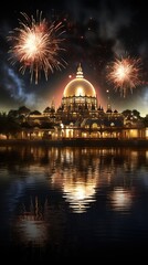 Obraz premium An Illustration of Mosque for Muslims to Celebrate their Eid Festival