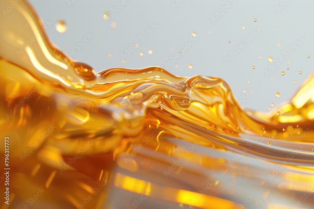 Poster Close up view of a liquid wave, suitable for various design projects