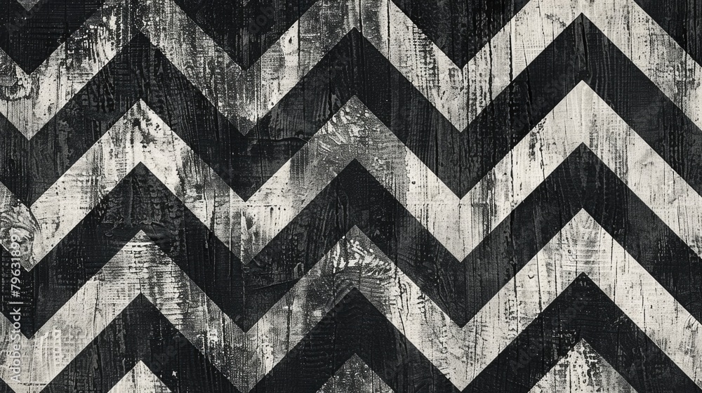 Aufkleber a black and white photo featuring a zigzag pattern. suitable for graphic design projects