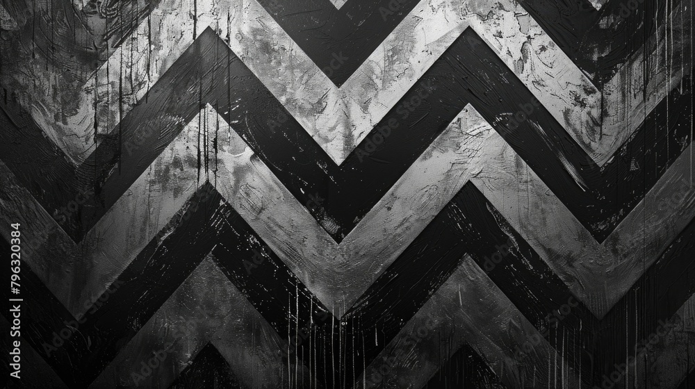 Aufkleber a striking black and white chevron pattern suitable for various design projects