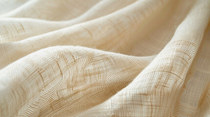 close up beige fabric, linen or cotton
