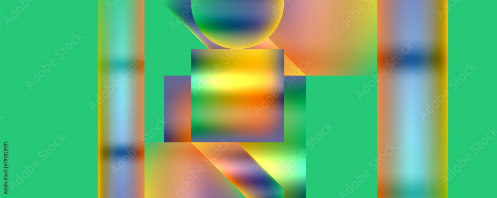 Poster a visually striking painting with a vibrant color palette including electric blue, magenta, and shad