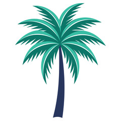 Naklejka premium Tropical Palm Tree - Vibrant Nature Icon