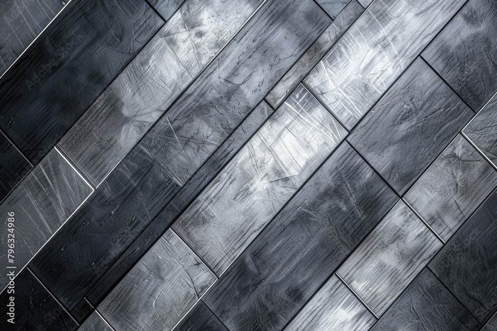 Aufkleber a monochrome image of a tiled floor, suitable for architectural and interior design concepts