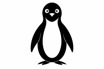 penguin-black-silhouette-on-white-background.