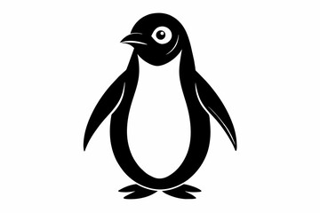 penguin-black-silhouette-on-white-background.