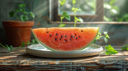 watermelon on the table