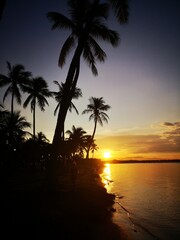 Karibik Sonnenuntergang an Traumstrand