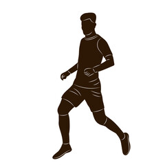 Fototapeta na wymiar football player silhouette on white background vector