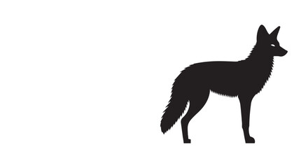 Wolf silhouette editable vector illustration isolated 