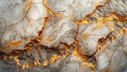 Obraz na płótnie Canvas Create a photorealistic marble texture with golden veins. Created with Ai
