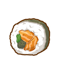 Sushi Futomaki Vector Illustration