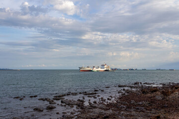 Transport ship at Laem Chabang Port, Chonburi, Thailand