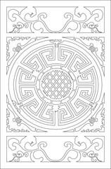 sketch illustration of classic traditional ethnic background pattern vector design