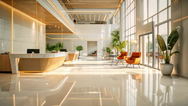 Interior of a modern office With Lobby and copy space