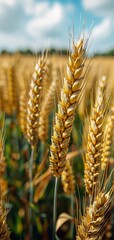 golden wheat field in summer