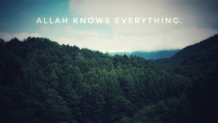 Motivational quote: Allah knows everything