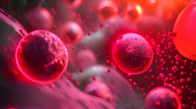 Model 3D of pathogens with striking, representing medical scientific research.