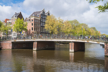 Naklejka premium Old bridge in the city