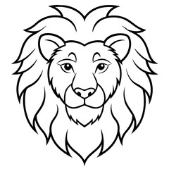 Fototapeta premium face-of-a-lion-vector 