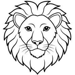 Fototapeta premium face-of-a-lion-vector 
