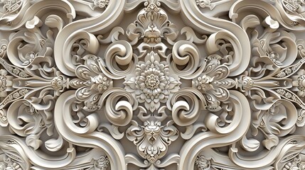 Beautiful Thai pattern background from the concept of AI.