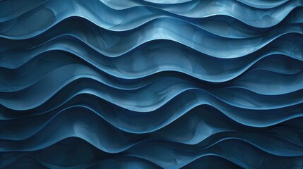 Fototapeta premium Abstract blue wavy texture. Digital graphic design for background, wallpaper, or banner