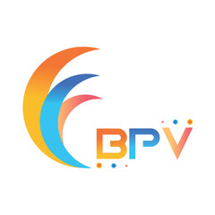 BPV letter technology Web logo design on white background. BPV uppercase monogram logo and typography for technology, business and real estate brand.
